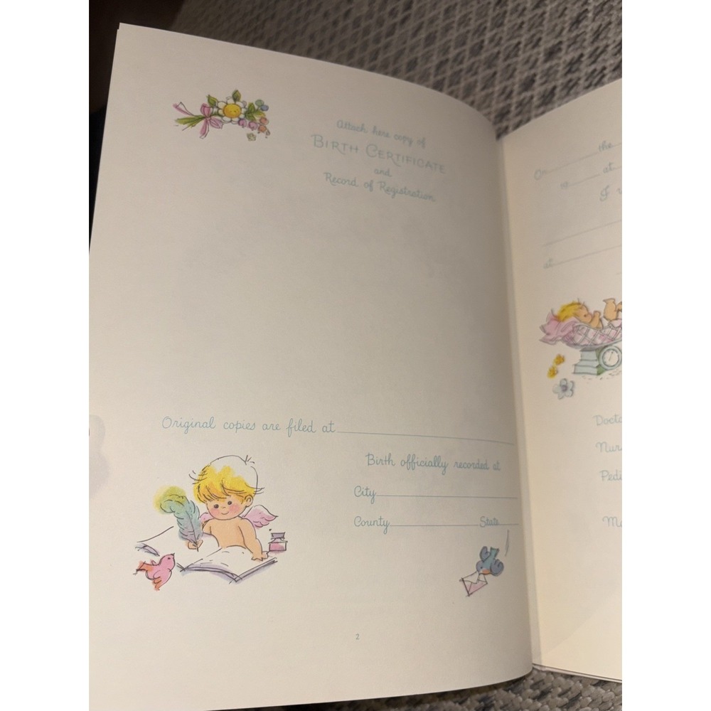 Vintage 1977 Baby Record Book "All My Life" Memory Keepsake C.R Gibson Unused - Picture 7 of 13